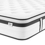 TeQsli King Size Mattress 5FT, 10.6 Inch Gel Memory Foam Pocket Sprung Orthopedic Mattress Edge Support & Motion Isolation Spring Hybrid King Mattress - Medium Firm Feel 150x200x27 cm