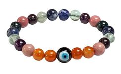 BLESSING CRYSTAL Crystals for Study Aid & Concentration Gemstone Bracelet Power Bead Bracelet - 8mm Students Crystals Bracelet, Mental Focus,Memory, Brain Power,