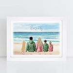 Personalised Family Print - Birthday, Father's Day Gifts - A5, A4 Prints & Framed