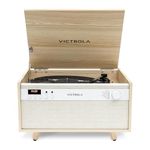 Victrola Century Signature+ Bluetooth 6-in-1 Music Center With Clock, Natural Wood