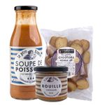 French Fish Soup, Rouille and Garlic Croutons Set