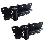 Black Stainless Steel Self Closing Vinyl Gate Hinges (for Vinyl, PVC Fencing) Vinyl Fence Gate Hinges w/Mount Hardware (Pair)