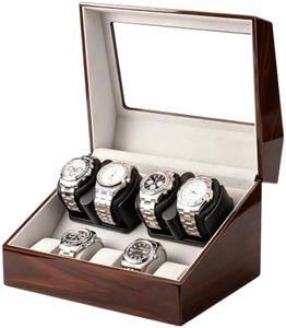 Mineesi Watch Winder Spinner for 4 Automatic Watches with 5 Storage Case