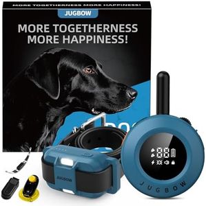 Dog Shock Collar - 3/4 Mile Dog Training Collar with Remote for Large Medium Dogs, Rechargeable IPX8 Waterproof E-Collar with 3 Training Modes, LED Light & Security Lock (Blue)