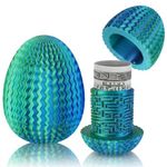 3D Printed Maze Egg Puzzle Box/Secret Storage Money Box Cash Holder/Easter Basket Stuffers for Teens & Adults, Brain Teaser Puzzle Gift