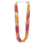 ARADHYA ` Designer Elegant Multi Layer Multi Color Beads Necklace for Women and Girls