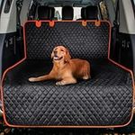 MIXJOY Cargo Liner for Dogs, Water Resistant Cargo Liner for SUV, Pet Dog Cargo Cover Mat with Bumper Flap Protector, Nonslip Dog Seat Cover for SUV Trunk Sedans Vans, Universal Fit (90" L x 55" W)