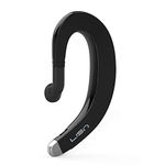 LISN Ear-Hook Bluetooth Headphones, Wireless Non-Ear Plug Single Ear Bluetooth Headsets with Mic, Painless Wearing Bluetooth Earpiece 8-10 Hrs Playtime for Cell Phone (Black)