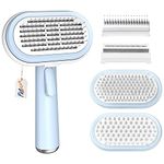 PetVogue (NEWLY LAUNCHED) 5 in 1 Pet Grooming Kit Deshedding Tool, Dematting Undercoat Rake Brush for Mats and Tangles Removing, Slicker Brushes for Massage, Great for Short to Long Hair Small Large Dog and Cat Breeds & Puppies