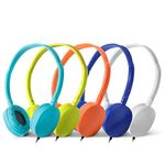 Wholesale Bulk Headphones Earphones Earbuds - Kaysent(KHP-25Mixed) 25 Packs Mixed Colors(Each 5 Pack) Stereo Headphone for School, Classroom, Airplane, Hospiital, Students,Kids and Adults