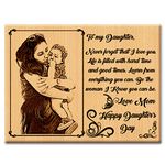 GFTBX Daughters Day Daughter Gift - Engraved Personalized Rectangular Tabletop Wooden Photo Frame (8x6 inch, wood)