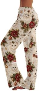 Christmas Pajama Pants for Women 2026 Holiday Funny Cute Print Pj Pants