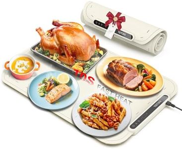 Food Warming Mat for Buffet, VEPOKA Food Warming Mats for Countertop, Silicone Heating Mat with 7 Temperature Levels& Auto Shut-Off, Food Warmers for Parties, Gatherings, Everyday Use