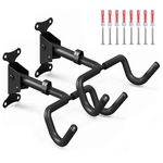 Bike Hooks for Wall,2 Pack Wall Mounted Bike Rack with Foam Padded Protective Frame,Adjustable Distance and Foldable Wall Bike Hanger Rack for Bike Storage,Compatible with MTB,Road Bike,E-Bike,Black