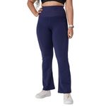 BlissClub Women The Ultimate Flare Pants with 4 Pockets | High Waisted Flared Pants | Polyester