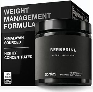 Toniiq Ultra High Strength Berberine HCl from The Himalayas - 100:1 Concentrated Extract - Lab-Tested 97% Berberine HCl - 90 Vegetarian Capsules, 500 mg per Capsule