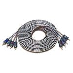 Recoil 100% Oxygen Free Copper 17ft 4 Channel RCA Audio Cable Twisted Pair with Noise Reduction