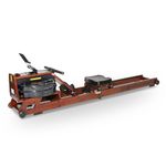 JLL Aqua 2 Wooden Hydro Rowing Machine, 9 Readout LCD Display, Foldable Slideway, Bluetooth Connection and 150kg Max User Weight (Dark Brown)