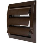 Brown Exhaust Hood Vent 4'' Inch with Built-in Pest Guard Screen and Flange, Air Vent Cover, HVAC Exhaust Vent Duct Cover, Exhaust Cap