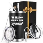 Lifecapido Lawyer Gifts for Men, I Am Billing You For This Conversation Insulated Tumbler 20 oz, Christmas Gifts Birthday Gifts Graduation Gifts for Lawyers Attorney Paralegal Law Teacher, Black