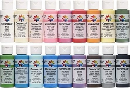 Delta Creative PROMOCMC1 18 Ceramcoat Acrylic Paint Set, 2 oz, Top Colors