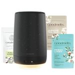 GOODMELTS Acrylonitrile Butadiene Styrene Aroma Diffuser Wax Melting Starter Kit- Includes 1 Wax Warmer & 3 Scented Soy Wax Melts | (Versatile Midnight)