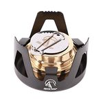 REDCAMP Mini Spirit Burner, Ultralight Portable Alcohol Stove for Backpacking Hiking Outdoor, Small Lightweight Camping Stove for BBQ Cooking Picnic, Black