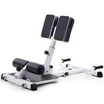 leikefitness Deluxe Multi-Function Deep Sissy Squat Bench Home Gym Workout Station Leg Exercise Machine 8400 (White)