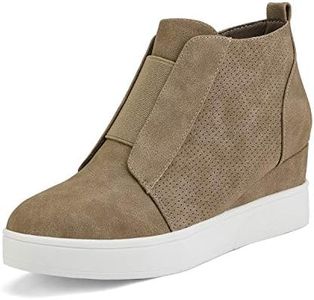 DREAM PAIRS Womens Platform Wedge Sneakers Ankle Booties Taupe Size 10 M Us Wedge-Snkr-1