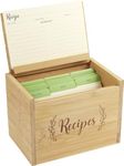 Bamboo Recipe Box Set (includes recipe cards and dividers)