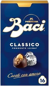 BACI PERUGINA Cioccolatini Fondenti ripieni al Gianduia, Scatola 200g