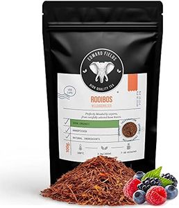 Edward Fields Tea ® - Rooibos orgánico a granel con Frutos Rojos del bosque. Infusión bio sin teina recolectado a mano con ingredientes y aromas naturales y ecológicos, Sudafrica. 100g / 50 tazas