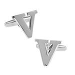 The Tie Hub Alphabet V Cufflinks For Mens Gift For Men