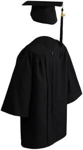 OSBO GradSeason Unisex Matte Kindergarten Graduation Gown Cap Tassel Set 2023, Black, 30