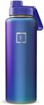 IRON °FLASK Camping & Hiking Hydration Flask with Spout, Wide Mouth Insulated Stainless Steel Sports Water Bottle - Aurora 40 oz - Spout (1 Lid)