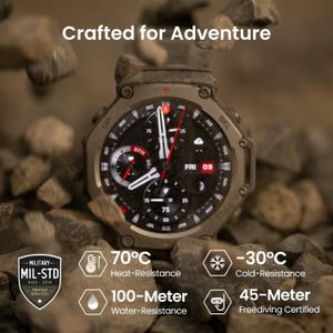 Amazfit T-Rex 3 Outdoor Smartwatch 48mm AMOLED, GPS, 27-Day Battery, NFC