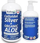 Naka Platinum Colloidal Silver + ORGANIC ALOE Soothing Moisturizer BONUS SIZE 340 ml (300+40 FREE)