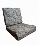 A G S Chairs Sofa Cushion Mould Foam 5 Years Warranty with Zip Cover Attractive Colour one seat one Back (Grey)