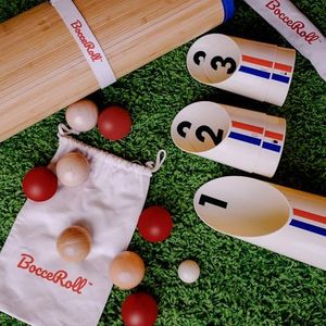 BocceRoll Yard Game – Modern Bocce Ball Set with Ramp & Targets | Portable BocceRoll Lawn Game for Backyard & Beach | Premium Wooden Bocce Game for Family & Party Play