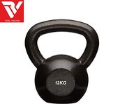 RV Powder Coated Solid Cast Iron Kettlebell Weights (Weight 12KG)