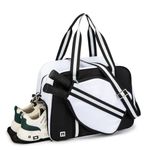 ROYAL FAIR Pickleball Bags with Shoe Compartment for Women Men Ladies - Unisex Sling Backpack with Equipment Accessories, Paddle Cover Case - Large Tote Shoulder Racquet Sports Gym Duffle (Black)