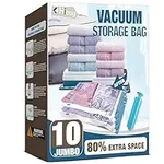 HIBAG Vacuum Storage Bags, 10 Jumbo