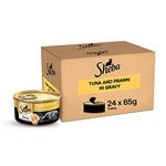 Sheba Premium Wet Cat Food for adult, Tuna Fillet & Whole Prawns in Gravy, 85g Can (Pack of 24)