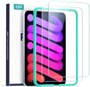ESR 2 Pack Screen Protector for iPad Mini 7/A17 Pro, iPad Mini 7th/6th Generation(8.3 inch, 2024/2021), Tempered Glass with Alignment Frame, Anti-Scratch, HD Clear, Apple Pencil Pro/USB-C Compatible