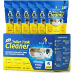 Bastion Toilet Tank Cleaner - 6-Uses. Removes Rust, Minerial Deposits, Hard Water Stains, & Calcium Build Up. Contains 6 X 8oz Single Use Packets