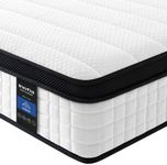 Inofia Double Memory Foam Sprung Mattress 10.6 Inch,4FT6 Spring Mattress with Innovative Memory Foam and Soft Knitted Fabric,The Elegant Collection(135x190x27cm)
