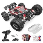 Jetwood x Hyper Go 1:16 RC Cars for Adults Max 42mph, Brushless All Terrain Remote Control Truck, Off Road Hobby Electric Adult Remote Control Car, JC16EP with 2 Batteries & DIY Shell
