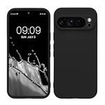 kwmobile Case Compatible with Google Pixel 9 Pro Case - Protective Slim TPU Phone Cover - Soft Matte Finish - Black Matte