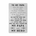 HYHYDHP Papa Fathers Day Card from Granddaughter Daughter - Papa Wallet Card - Papa Birthday Gifts, Christmas Ideas