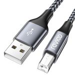 RAVIAD USB Printer Cable 2M/6.6FT USB 2.0 Type A Male to B Male Nylon Braided Scanner Cord Printer Cord Compatible with Printers like HP, Brother, Lexmark, Dell, Envy and all other USB A/B devices